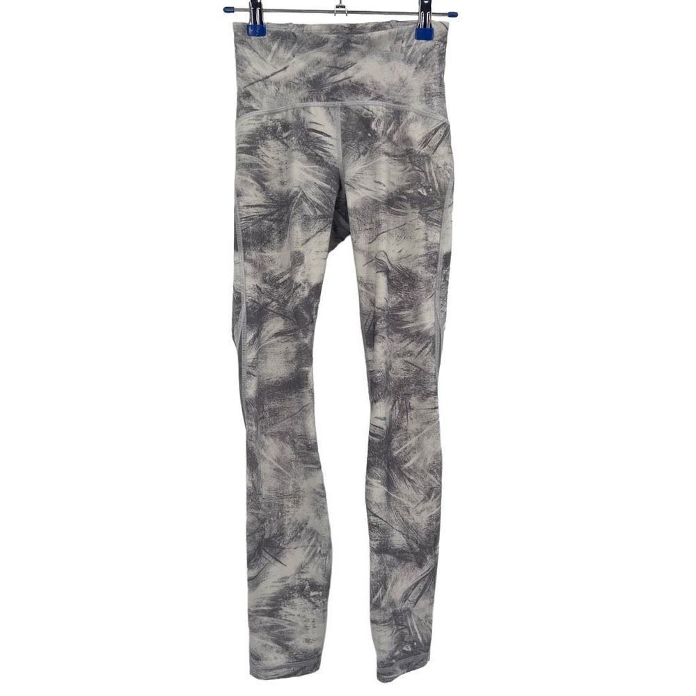 ‎Lululemon Athletica Wonder Under Leggings Gray/White Size 2